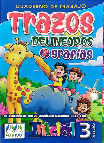 📘✏️ Cuaderno de Trabajo de Trazos, Delineados y Grafías – Inicial 3 años ✏️📘